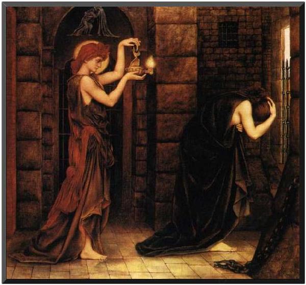Evelyn De Morgan Hope in a Prison of Despair, Norge oil painting art